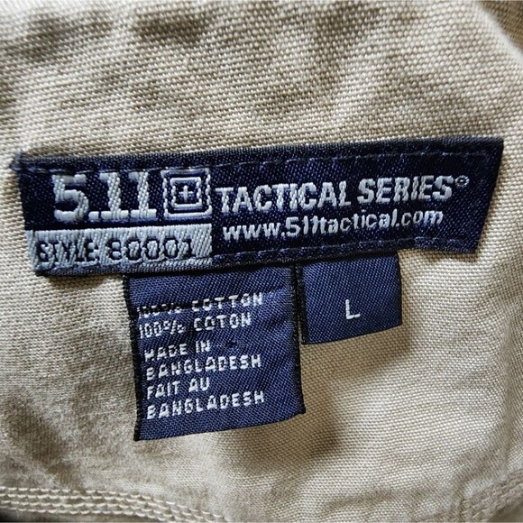 5.11 Tactical Vest Series 80001 Men L Beige Cotton Zip Hunting Shooting Conceal - Picture 13 of 15